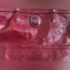 Coach Deep Pink Embossed Shoulder Bag